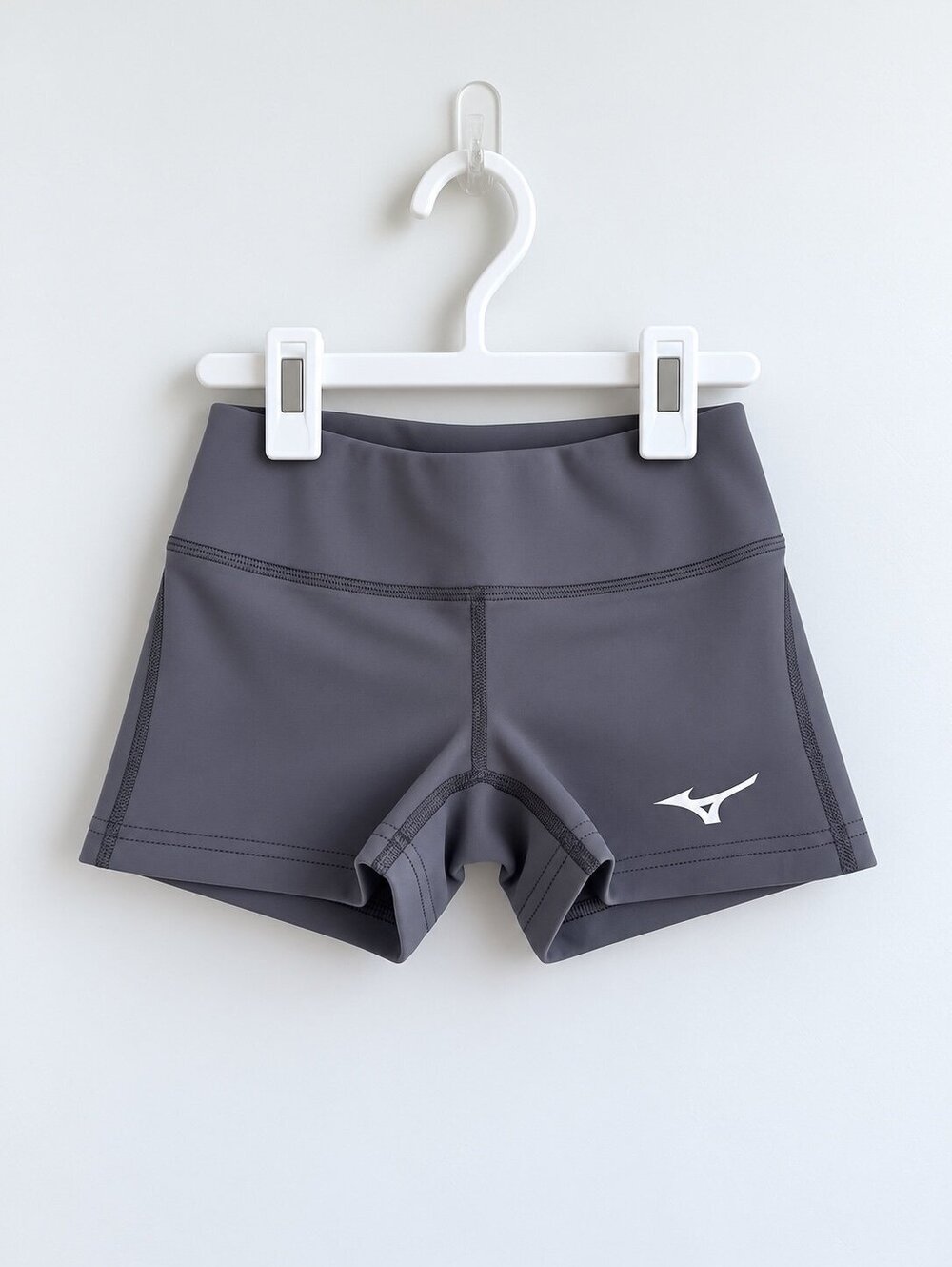 NWT Mizuno Youth L Volleyball Spandex Shorts Gray
